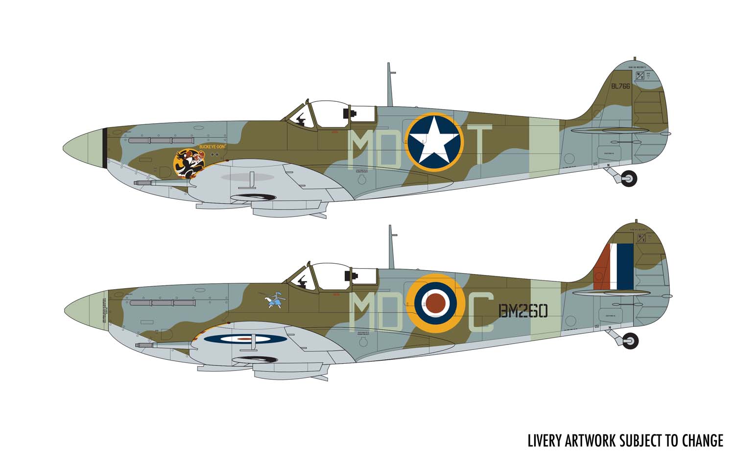 A05125A Сборная модель самолета Supermarine Spitfire MkVb Airfix