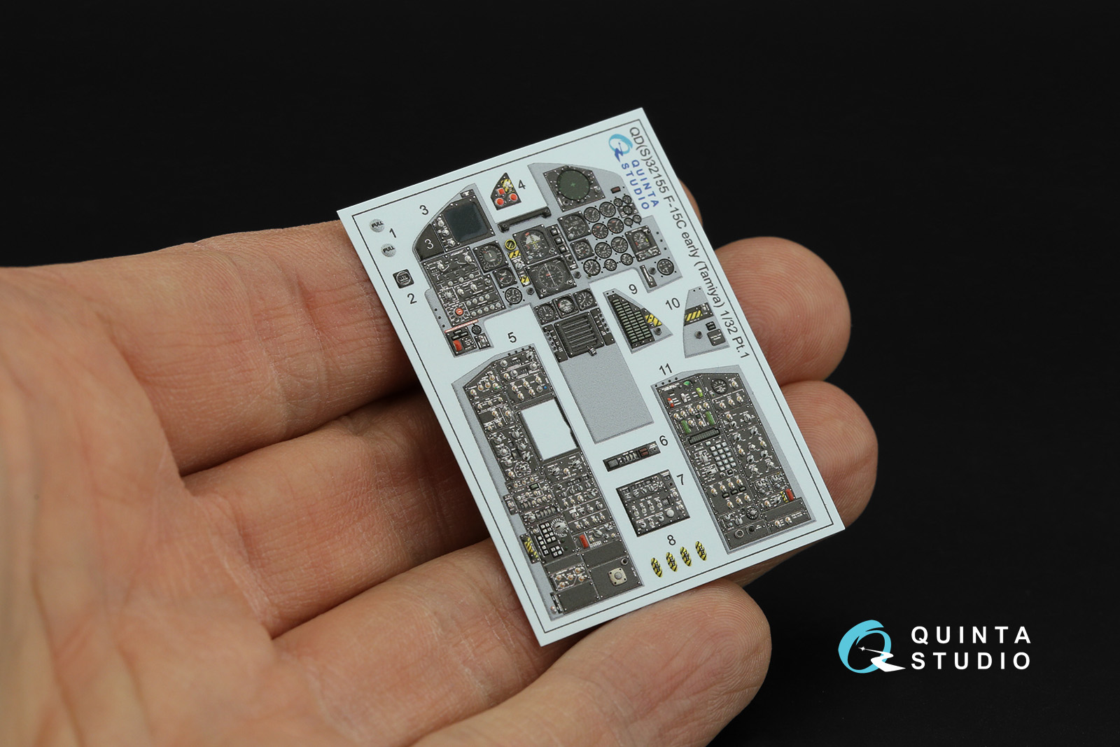 QD32155 3D Декаль интерьера кабины F-15C Early/F-15A/F-15J early (Tamiya)