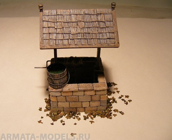 35079RIS Square Well incl. miniature rope, copper rod and scenic moss