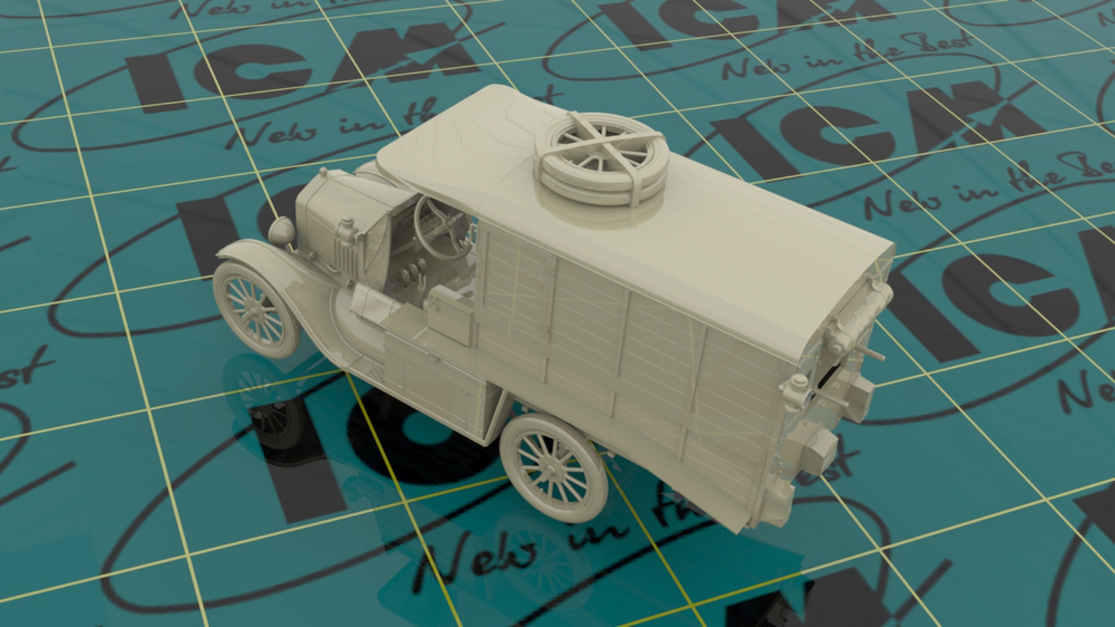 35665 МодельT 1917 г. санитарная (раннего выпуска), Автомобиль американской санитарной службы IМВ ICM