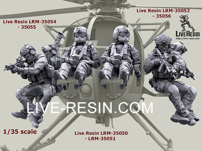 LRM35054 Экипаж вертолета MH-6 SOF (Kitty Hawk KH50004) Оператор вертолетной штурмовой группы