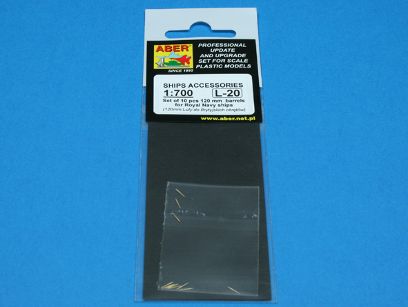 ABR-1:700-L-20  Дополнения для  Set of 10pcs 120 mm  barrels for Royal Navy ships для  1/700
