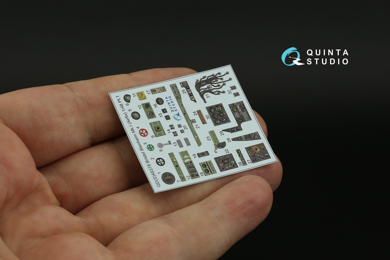 QDS-48378 3D Декаль интерьера кабины Bristol Blenheim Mk.I (Airfix) (Малая версия)