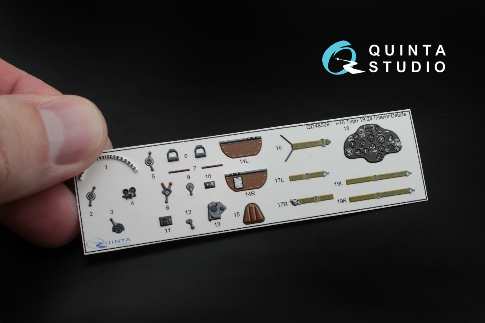 QD48009 1:48 3D Декаль интерьера кабины  И-16 тип 18/24 (для любых моделей)