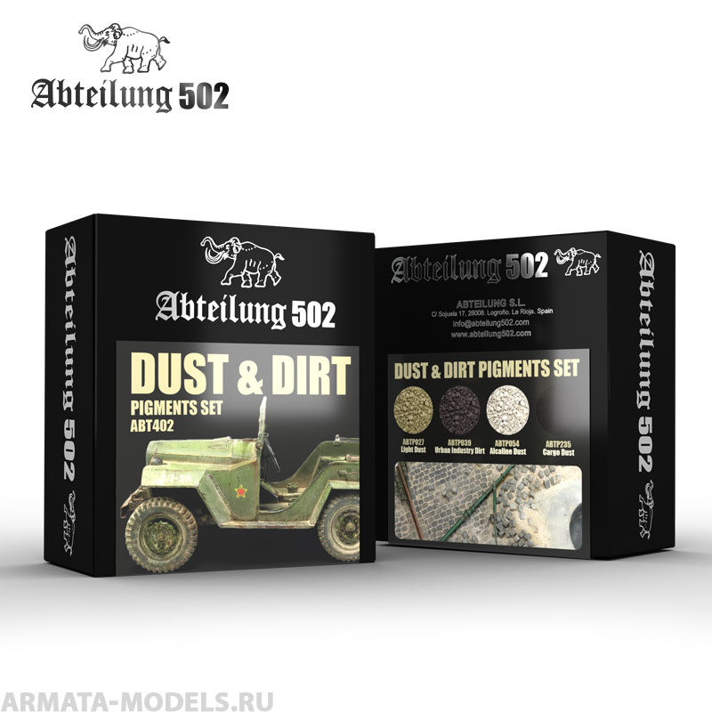 ABT402 Набор пигментов DUST & DIRT - PIGMENTS SET