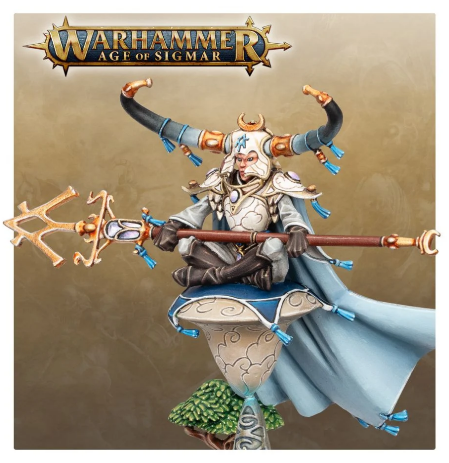 87-55GW Набор Люминеты, Повелители Владений. Каменный Маг Аларит (Lumineth Realm-Lords: Alarith Stonemage)