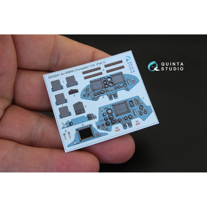 QD32041  3D Декаль интерьера кабины Су-30МКК (для модели Trumpeter)