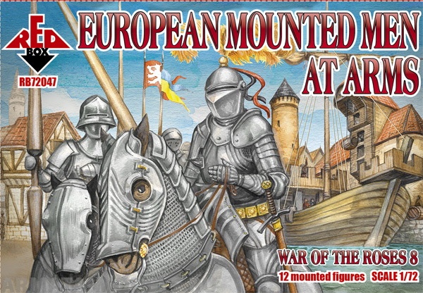 RB72047 Фигуры War of the Roses 8. European Mounted Men-at-Arms  Red Box