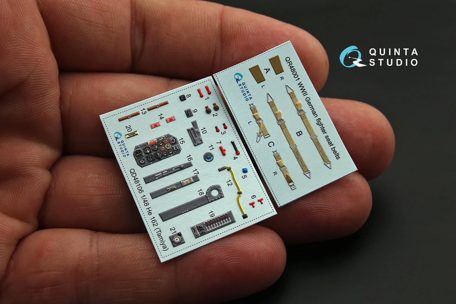 QD48106 1/48 3D Декаль интерьера кабины He-162 (для модели Tamiya)