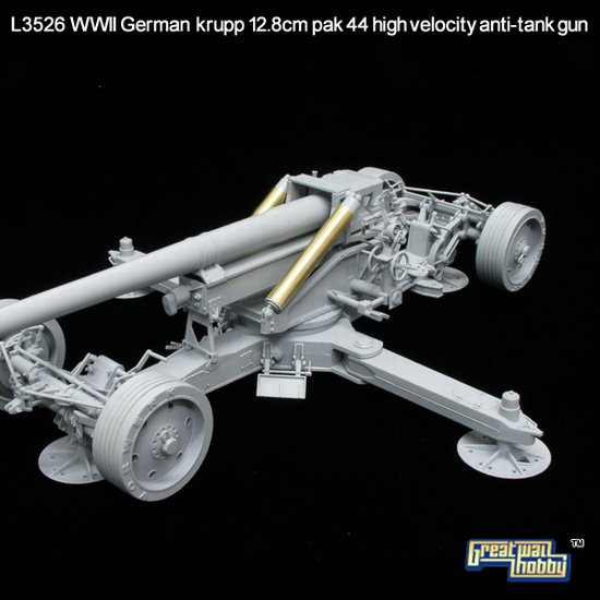 L3526 Сборная модель WWII German Krupp 12.8cm Pak44 Anti-Tank Gun Great Wall