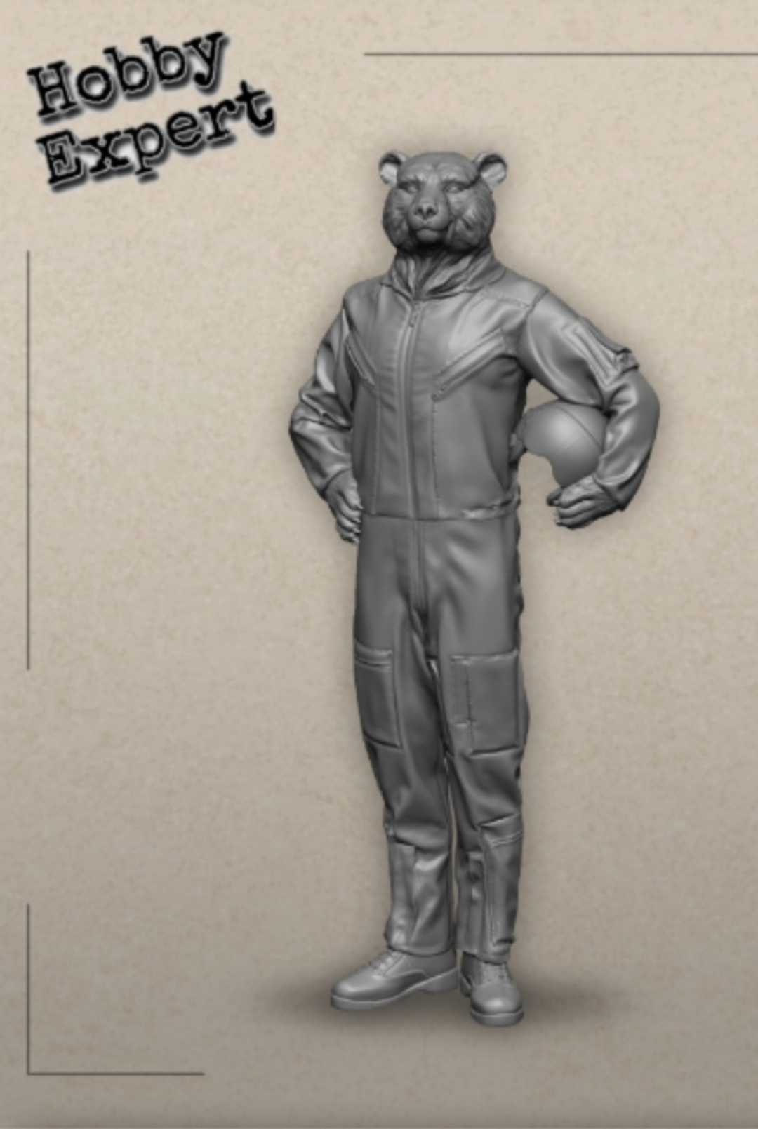 HE-024 Фигурка Пилот Медведь 8см