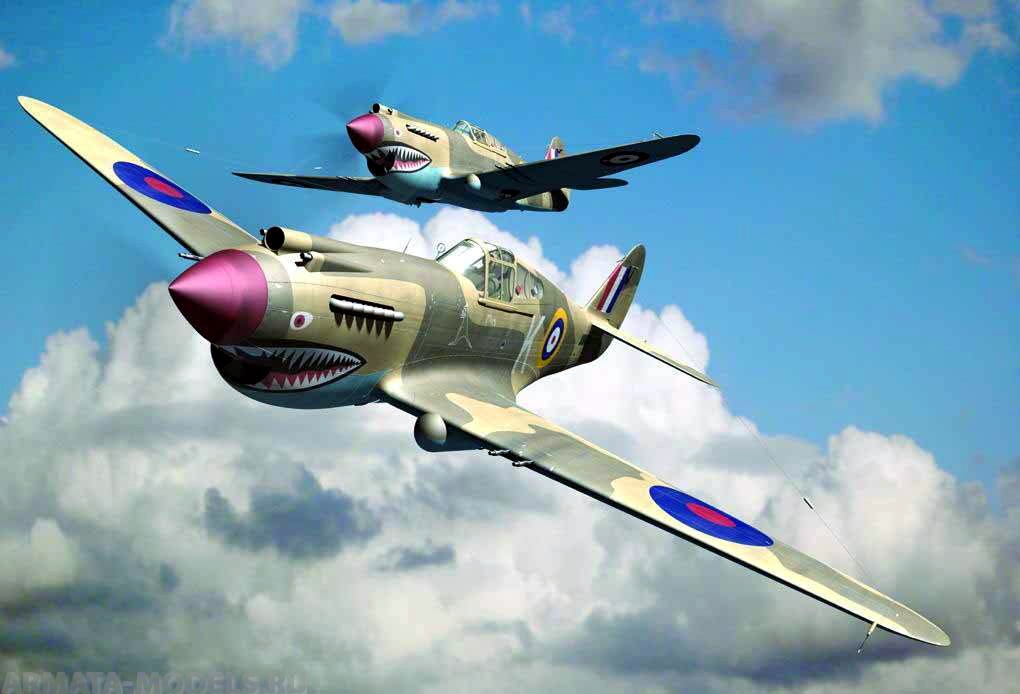 02807 Самолёт  Curtiss P-40B Warhawk  Trumpeter