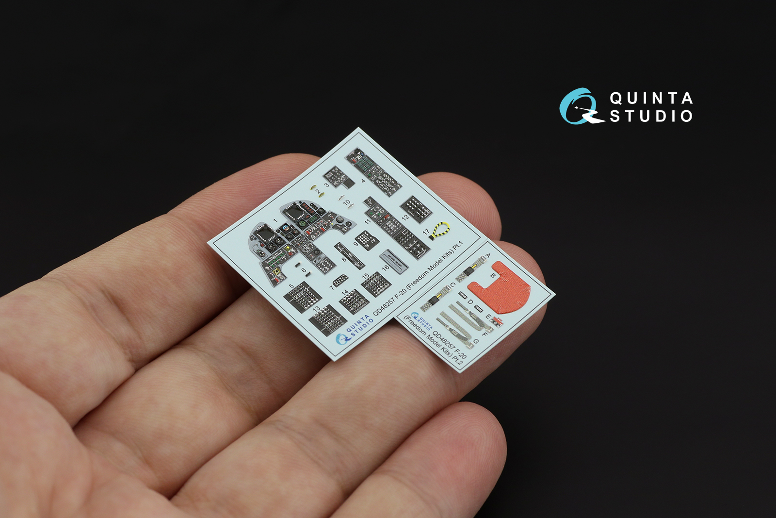 QD48257 3D Декаль интерьера кабины F-20 Tigershark (Freedom Model)