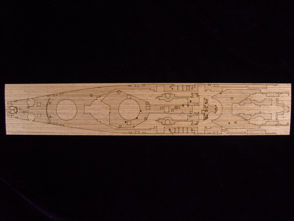 AW20048 Деревянная палуба для U.S. Battleship BB-61 IOWA 1984