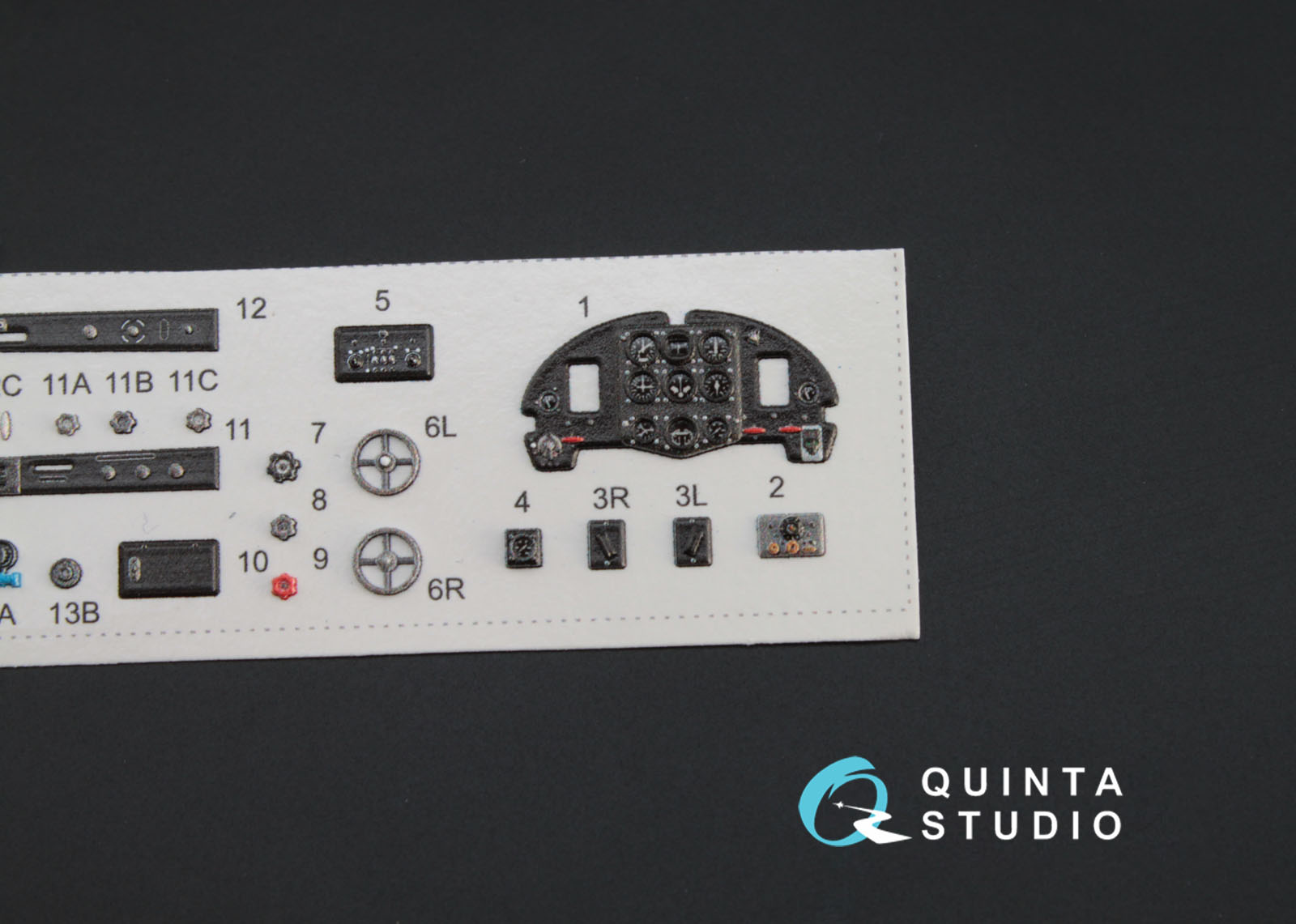 QD48002Pro 3D Декаль интерьера кабины Як-1 (ранние серии) (для модели Моделсвит/ЮФ)