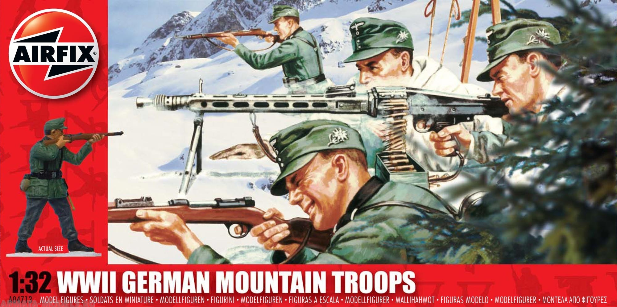 A04713 Набор фигур  WWII German Mountain Troops 1:32 Airfix