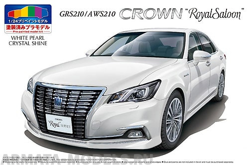 05082 Toyota Crown Hybrid Royalsaloon GRS210 (White Pearl Crystal Shine) Aoshima