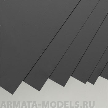 EVG9515 Черный пластик 1 мм, 2 листа/уп., 15х30 см