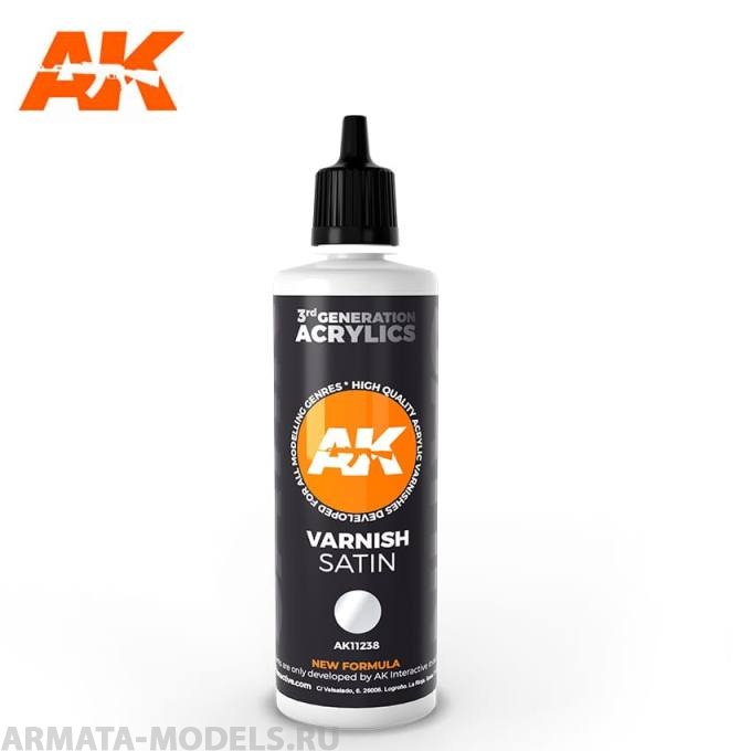 AK11238 Лак полуматовый Satin Varnish 100 ml