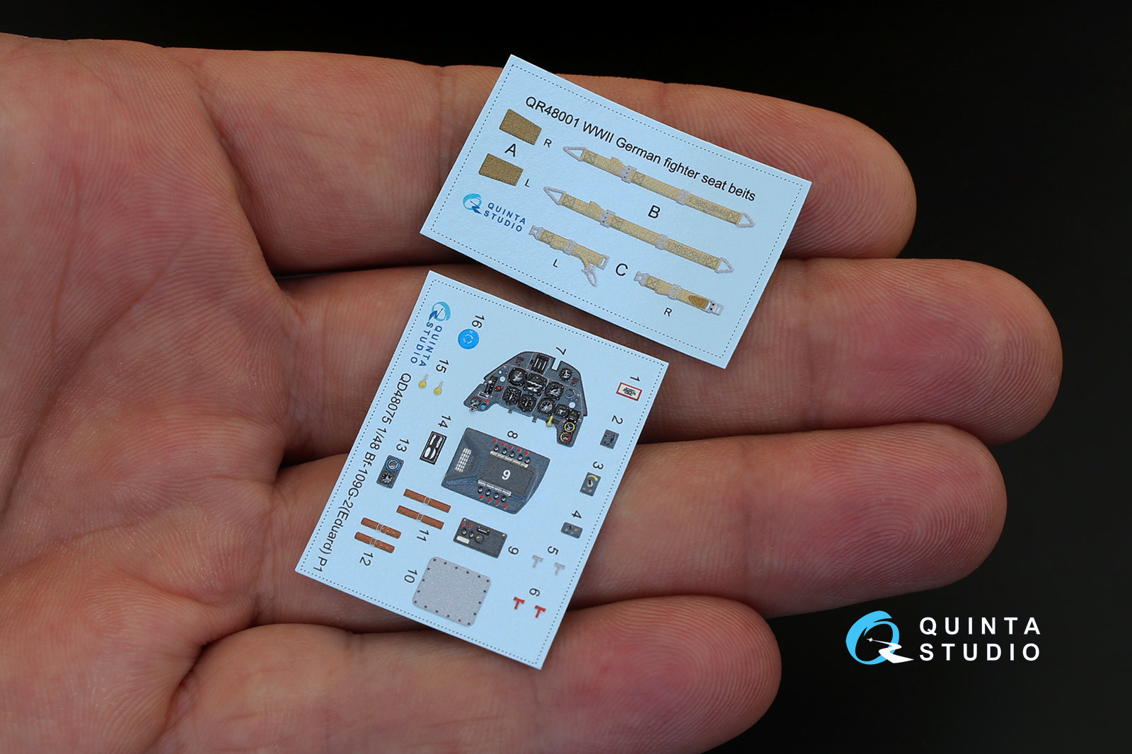 QD48075 3D Декаль интерьера кабины Bf-109G-2 (для модели Eduard) Quinta Studio