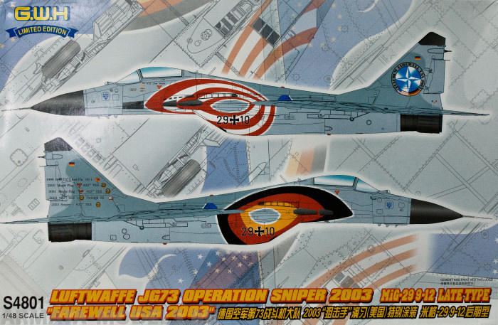 S4801 MiG-29 9-12 Fulcrum A (Late) 'Farewell USA 2003' Kit First Look Great Wall