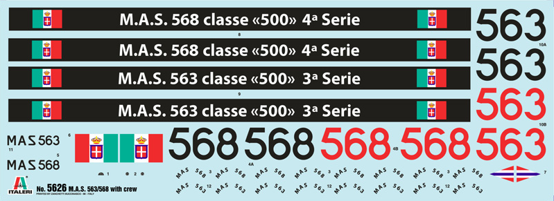5626ИТ Торпедный катер M.A.S. 563/568 Italeri
