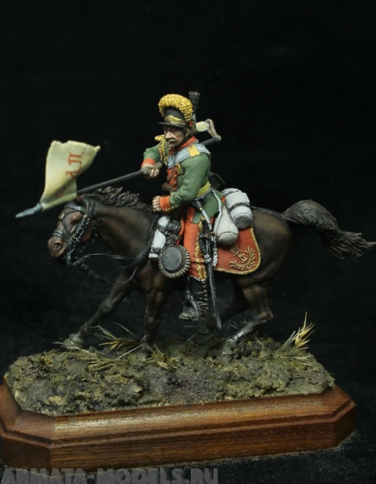 CHM-54240(М). Квартермистр Смоленского драгунского полка, Россия 1790-96 гг. 54 мм. Материал -белый металл. Chronos Miniatures