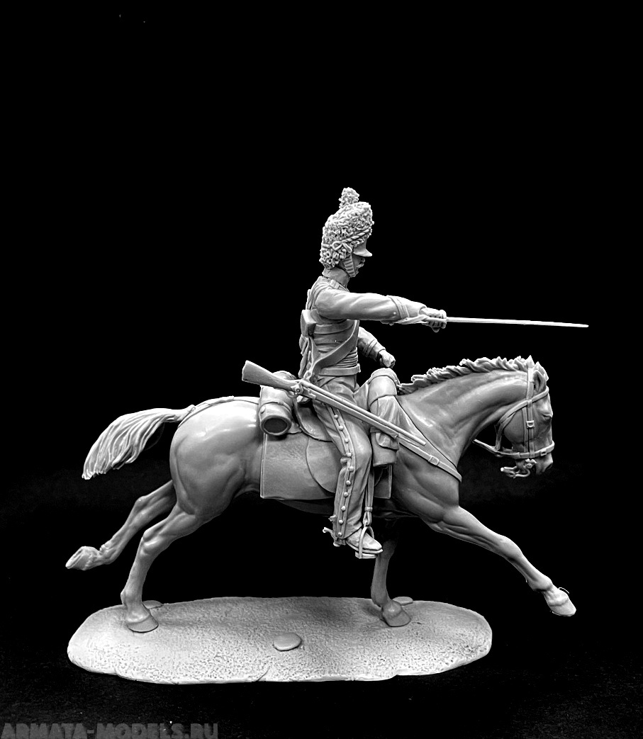 CHM-54305(M). Британский драгун (или Шотландский Серый), 1812-15 гг. Материал - белый металл. Chronos Miniatures