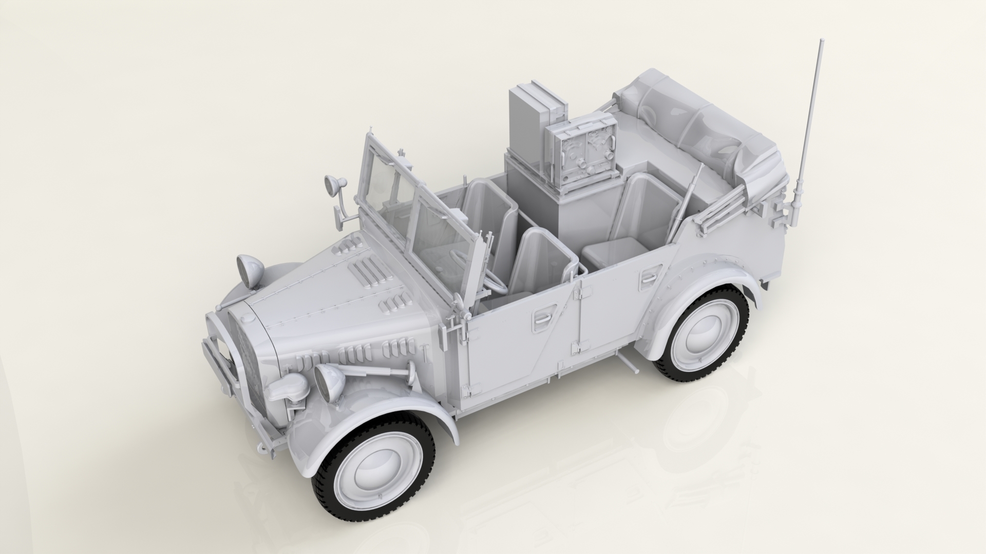 35583 le.gl.Einheitz-Pkw Kfz.2, Германский легкий автомобиль радиосвязи II МВ ICM