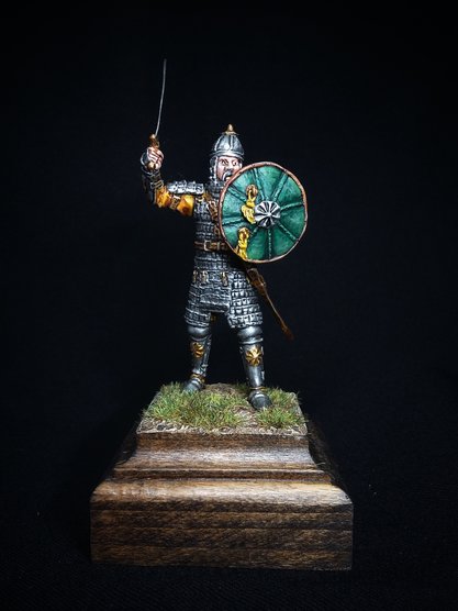 201ТБ ВИМ, пеший монгол военачальник с саблей, 54 мм Три Богатыря