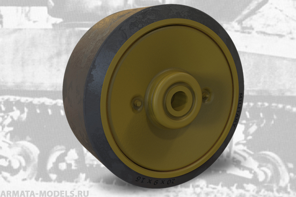 35026FURY Катки для  US tank M4 Sherman VVSS Smooth Concave roadwheels (D52861) set