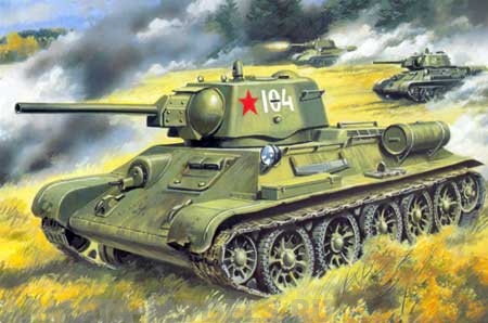 Tank T-34/76 (1942) with stamp turret UM