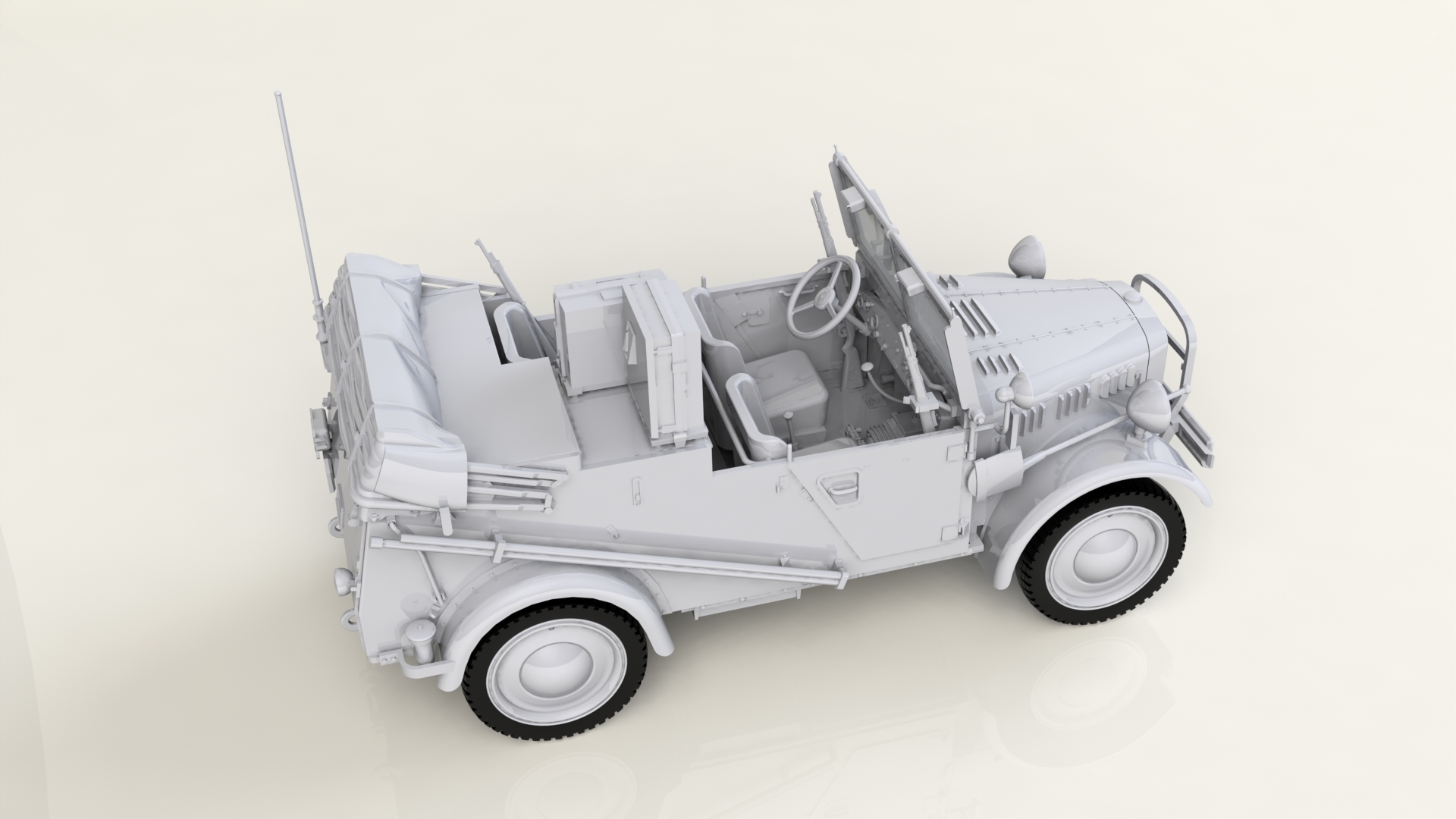 35583 le.gl.Einheitz-Pkw Kfz.2, Германский легкий автомобиль радиосвязи II МВ ICM