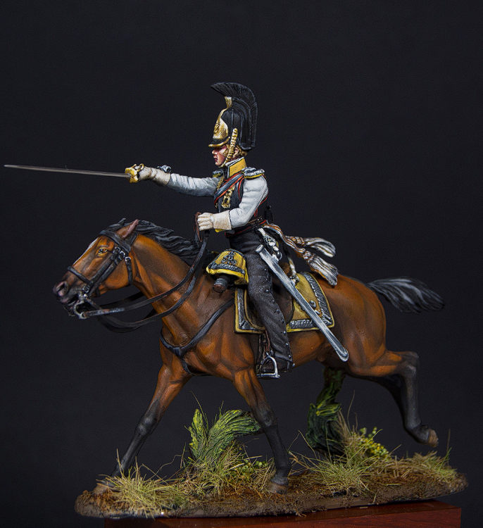 CHM-54300. Обер-офицер армейских кирасирских полков, Россия 1812-14 гг. 54 мм. Материал - смола. Chronos Miniatures