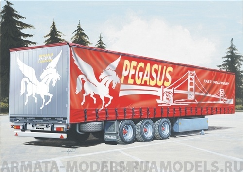 3809ИТ Прицеп Curtainside Trailer Italeri