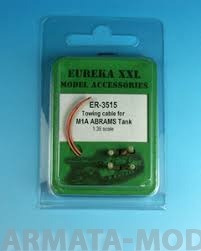 ER-3515 Дополнения для моделей Towing cable for  M1A Abrams tank, 1/35 scale. This set consists of 2 lengths of copper cable and 4 identical eyelets.