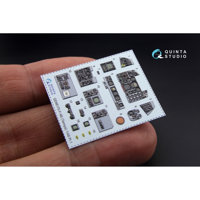 QD48175 3D Декаль интерьера кабины F-4B (для модели Tamiya)