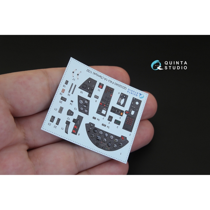 QD32040 3D Декаль интерьера кабины F4U-1A Corsair (для модели Tamiya)