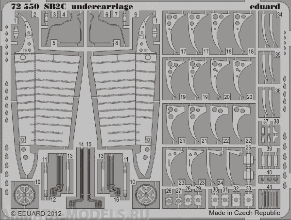 72550ED SB2C undercarriage ( for Cyber Hobby kit) 1/72