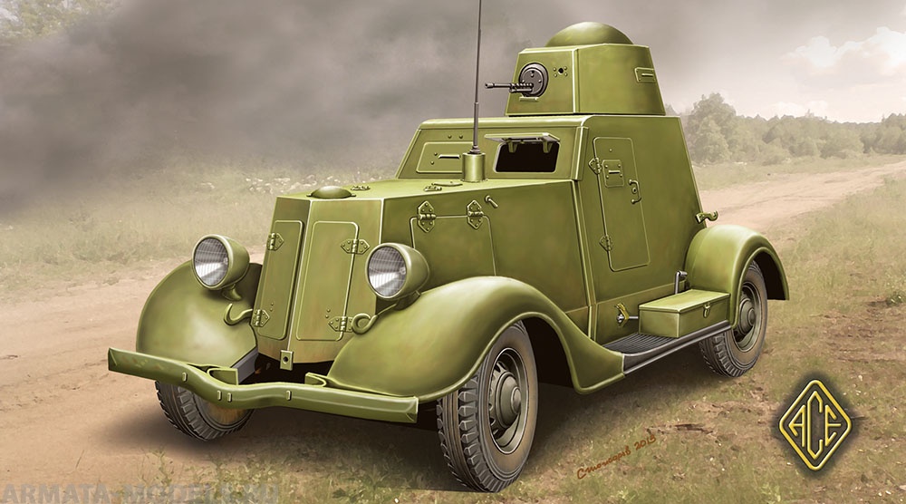 48109ACE автомобиль BA-20 Light armored car поздний 1/48 ACE
