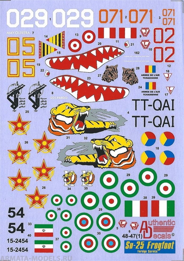 AD4847 Декаль на  Su-25 Frogfoot Foreign Service