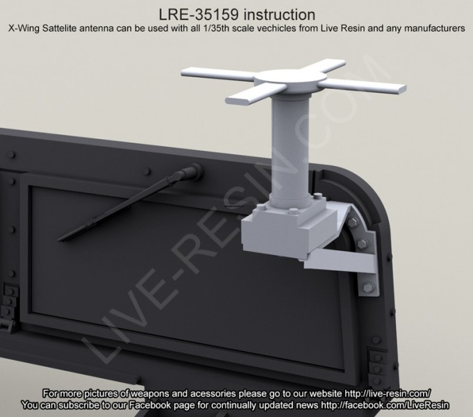 LRE35159 Спутниковая антенна Mini-UHF X-Wing для системы TACSAT с базовым блоком