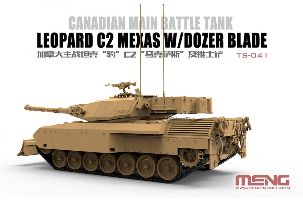 TS-041 Canadian Main Battle Tank Leopard C2 Mexas W/dozer Blade Meng