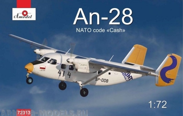 АМ72313 Самолет Ан-28 Spirit Air, Blue Wing Amodel
