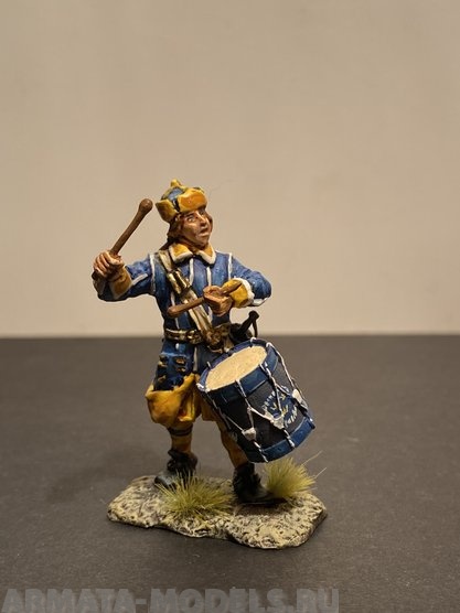 5269ТБ ВИМ, шведский  барабанщик гренадерских рот (Лейб-гвардия), Северная  война, 1/35 Три Богатыря