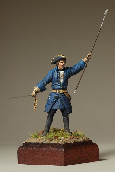 75-003SOGA Swedish infantry officer. Great Northern War 1700-1721. SOGA Miniatures
