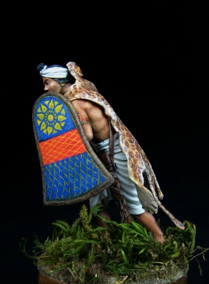 CHM-54113(M). Воин – «Кшатрий», Древняя Индия, IV-II века до н.э. 54 мм. Материл – белый металл. Chronos Miniatures