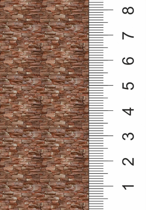 040tkb006 Текстура коричневого декоративного кирпича для макетов. Лист А4.