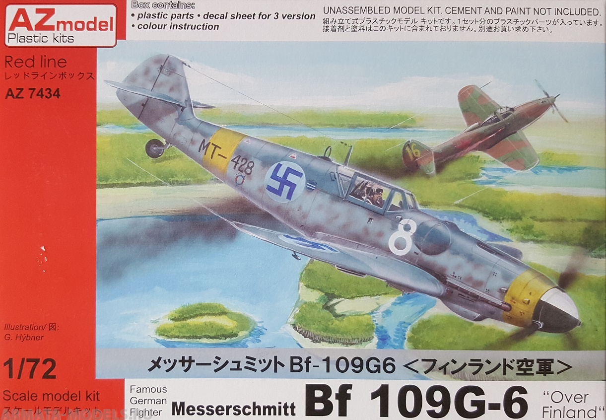 AZ7434 Самолет Messerschmitt Bf 109G-6 AZmodel Plastic kits