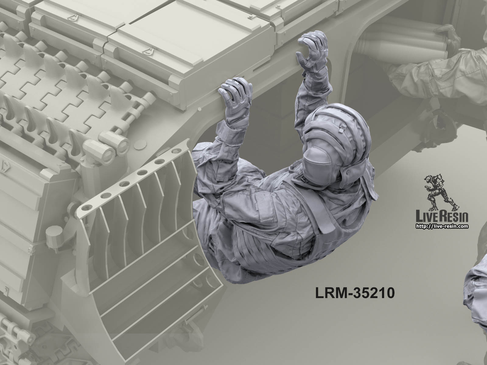 LRM35210 Российский современный танкист/артиллерист САУ в проеме люка /двери - 8 (Не для свободной продажи) Live Resin